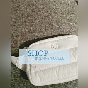 TWO LULULEMON FANNYS (white + deep grey)
